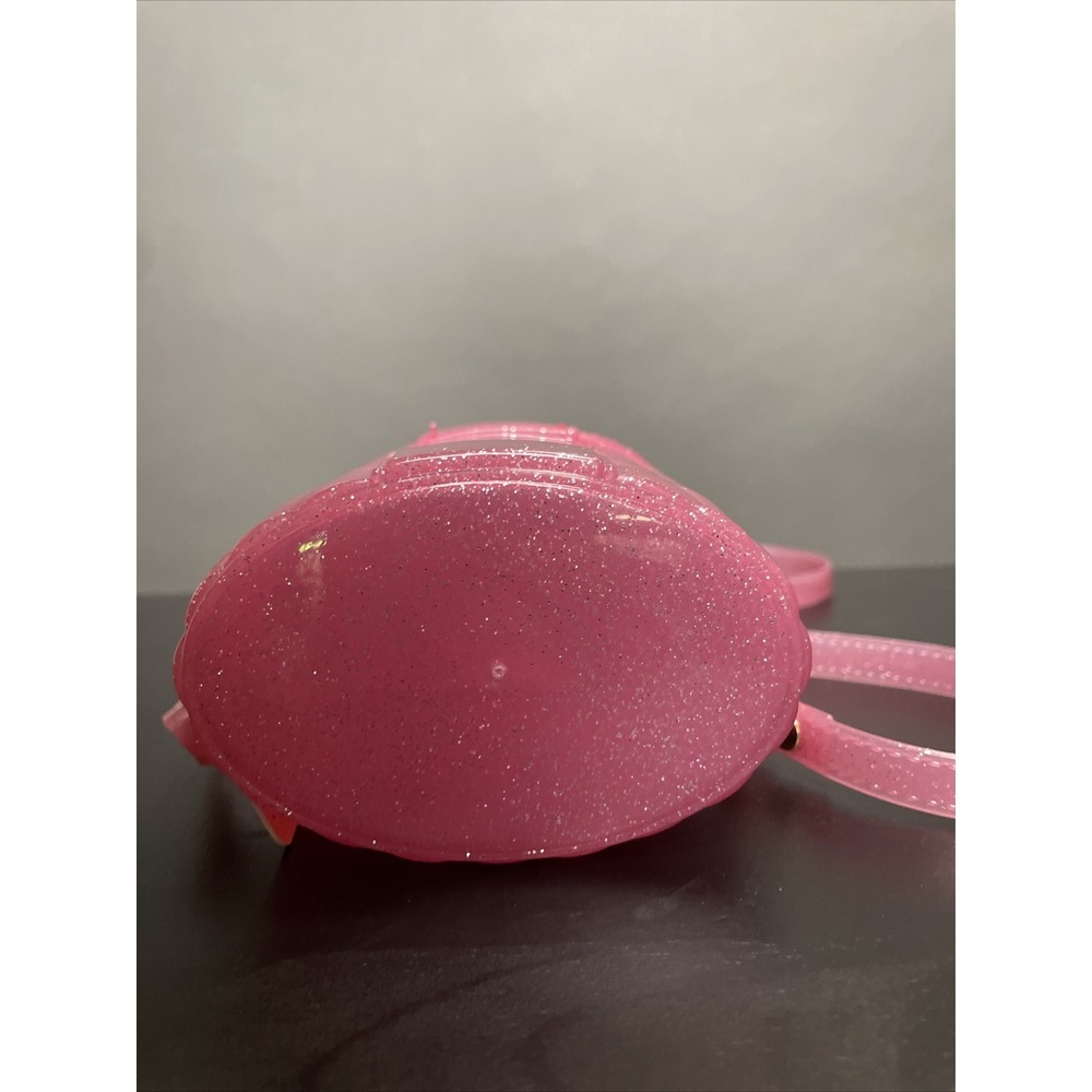 pink jelly quilted glitter Barbie core mini purse Detachable Strap New - Picture 5 of 8